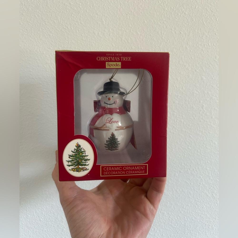 Spode Christmas Tree Festive Snowman Ornament